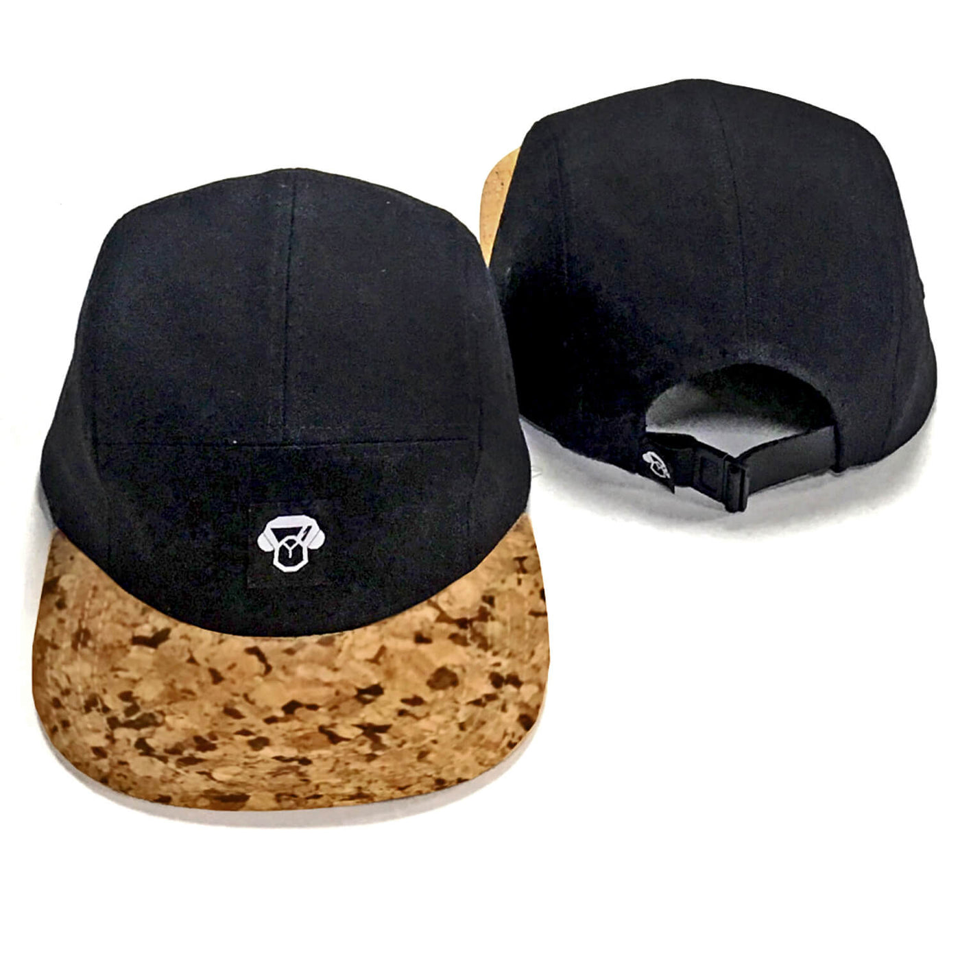 5 Panel Cork Cap Black