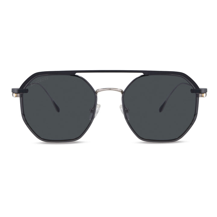 armazon optico con clip de sol polarizado delgado y liviano con o sin receta optica bonoboss distribuidor de marcos opticos mayorista de opticas #color_silver