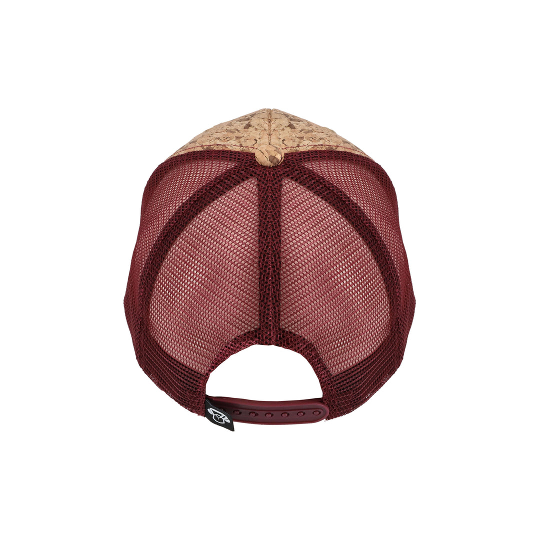 Burgundy Cork Mesh Cap
