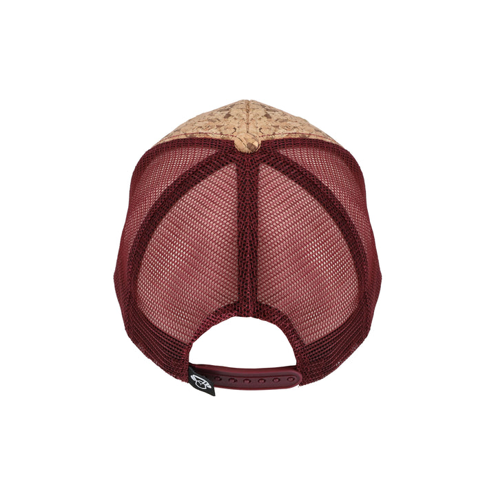 Burgundy Cork Mesh Cap