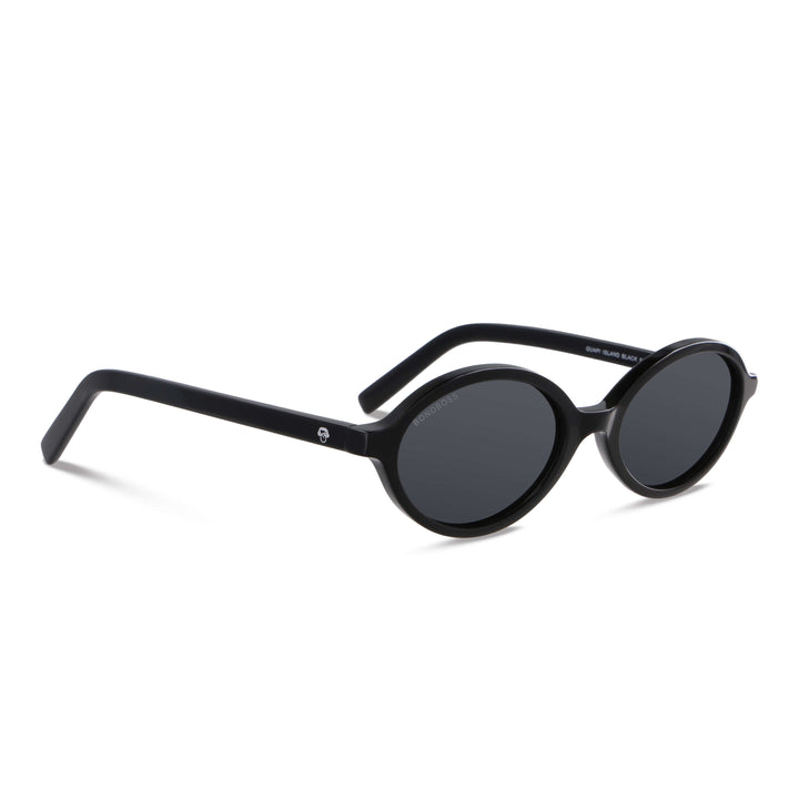 anteojos de sol gafas polarizadas de moda fashion aesthetic para hombre y mujer color negro con lentes negra con o sin receta optica vista angulada #color_negro