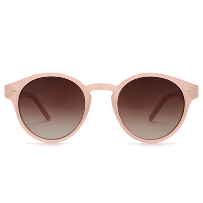 anteojos de sol polarizados plastico reciclado redondos para mujer y hombre color rosado cristal rosado
