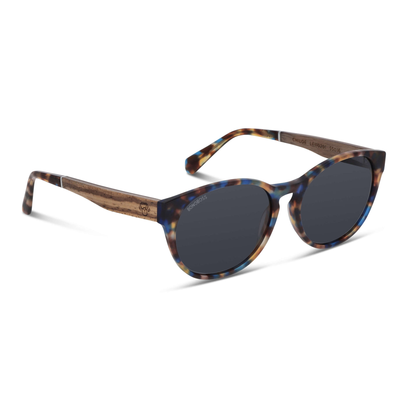 Lentes antejos de sol polarizados ovalados  carey azul color negro para hombre y mujer