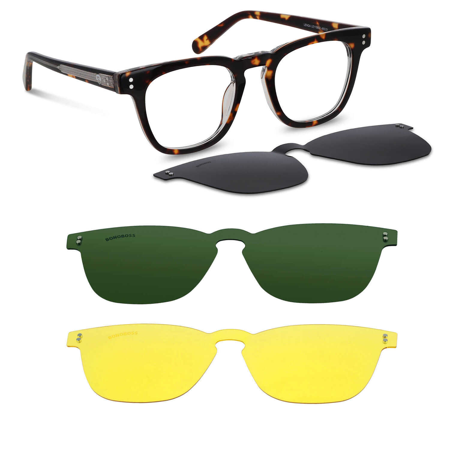 Lenga Lentes Opticos Clip Para Sol Polarizado de Mujer y Mujer Bonoboss