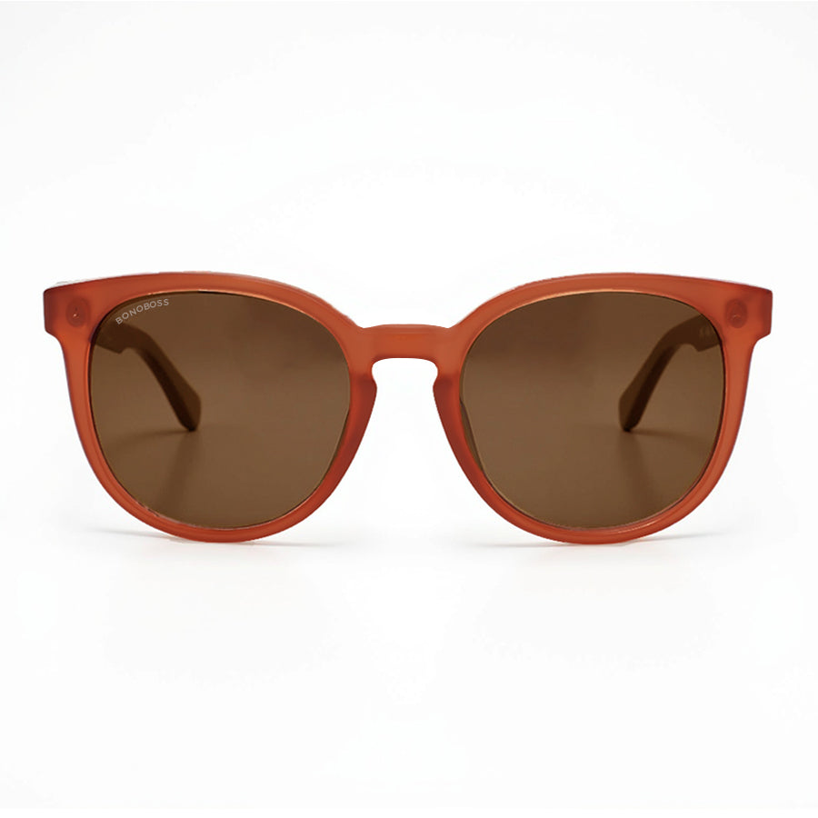 Meli Wine lentes de sol café vista frontal diseño universal #color_brown