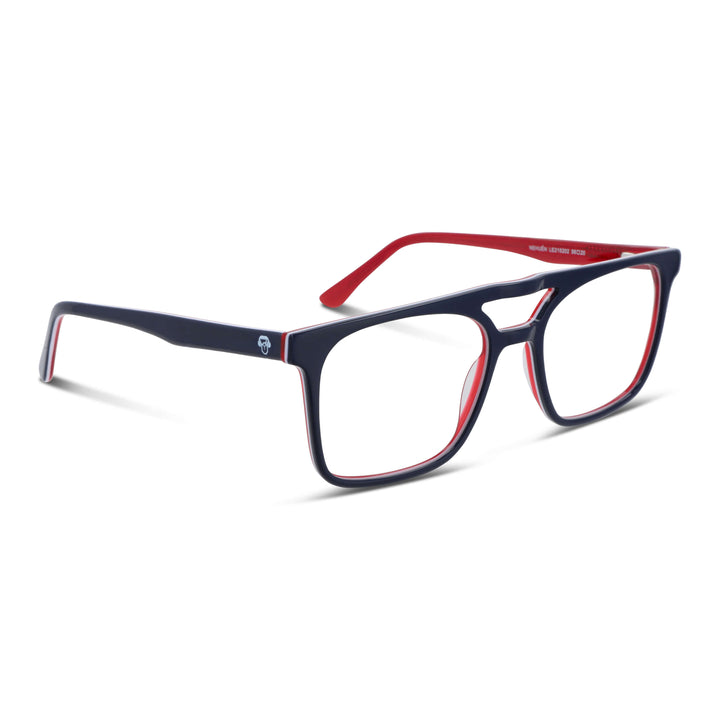lentes marcos opticos retro moda exclusivos hombre mujer cara redonda#color_azul