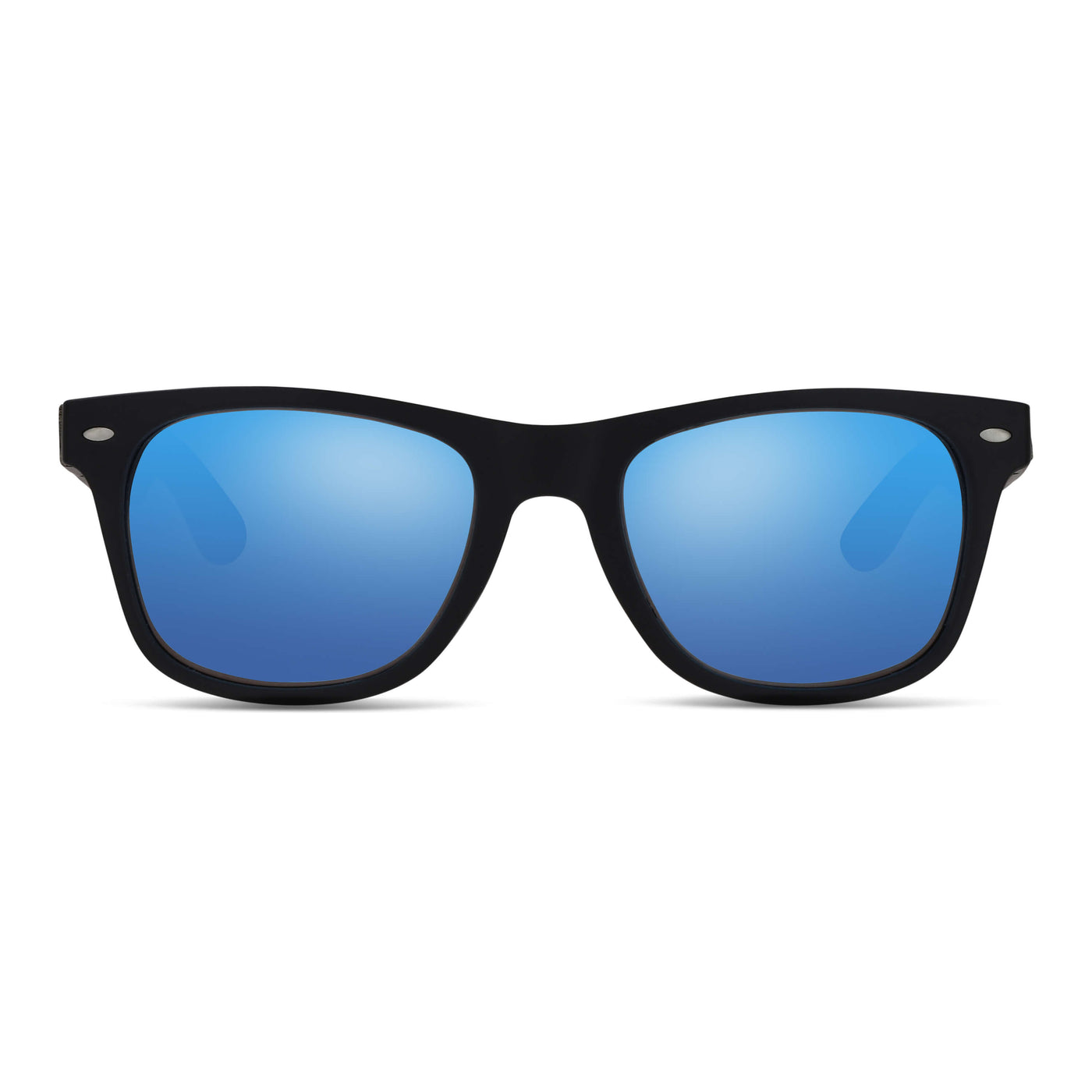 anteojos de sol rectangulares polarizados negrospara hombre y mujer con lentes de color sky