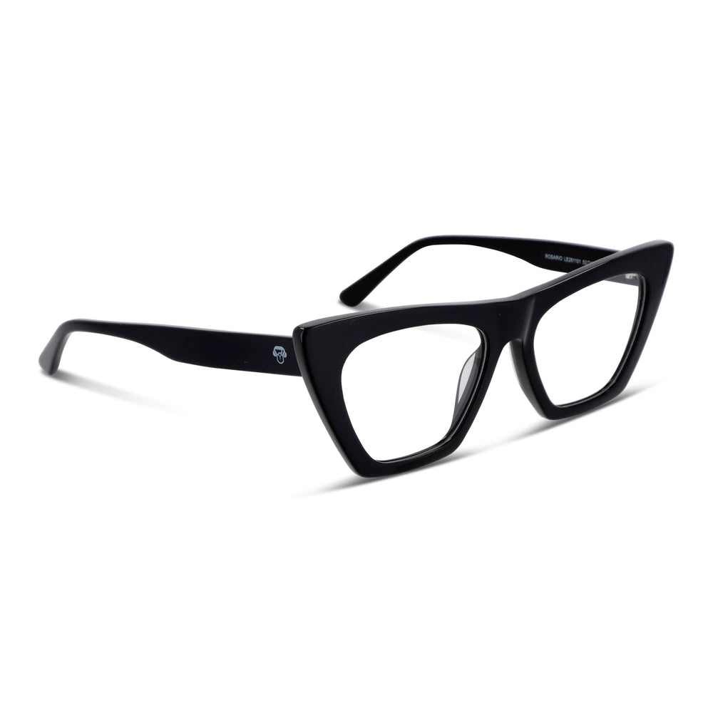Frontal Rosario lentes de lectura mujer tono negro bio-acetato #color_negro