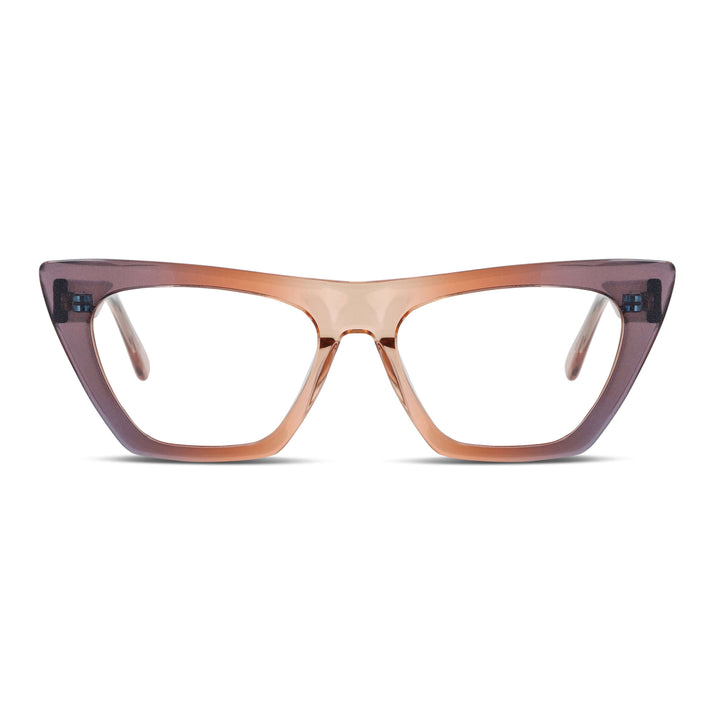 Rosario lentes filtro azul champagne vista frontal estilo mujer #color_champagne