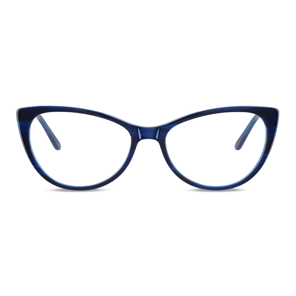 Azul Emily lentes de lectura mujer vista de frente #color_azul