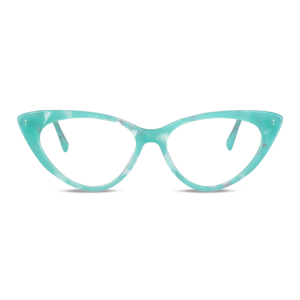 Vista frontal de Hamburgo lentes de lectura mujer color calipso #color_calipso #foto_frontal