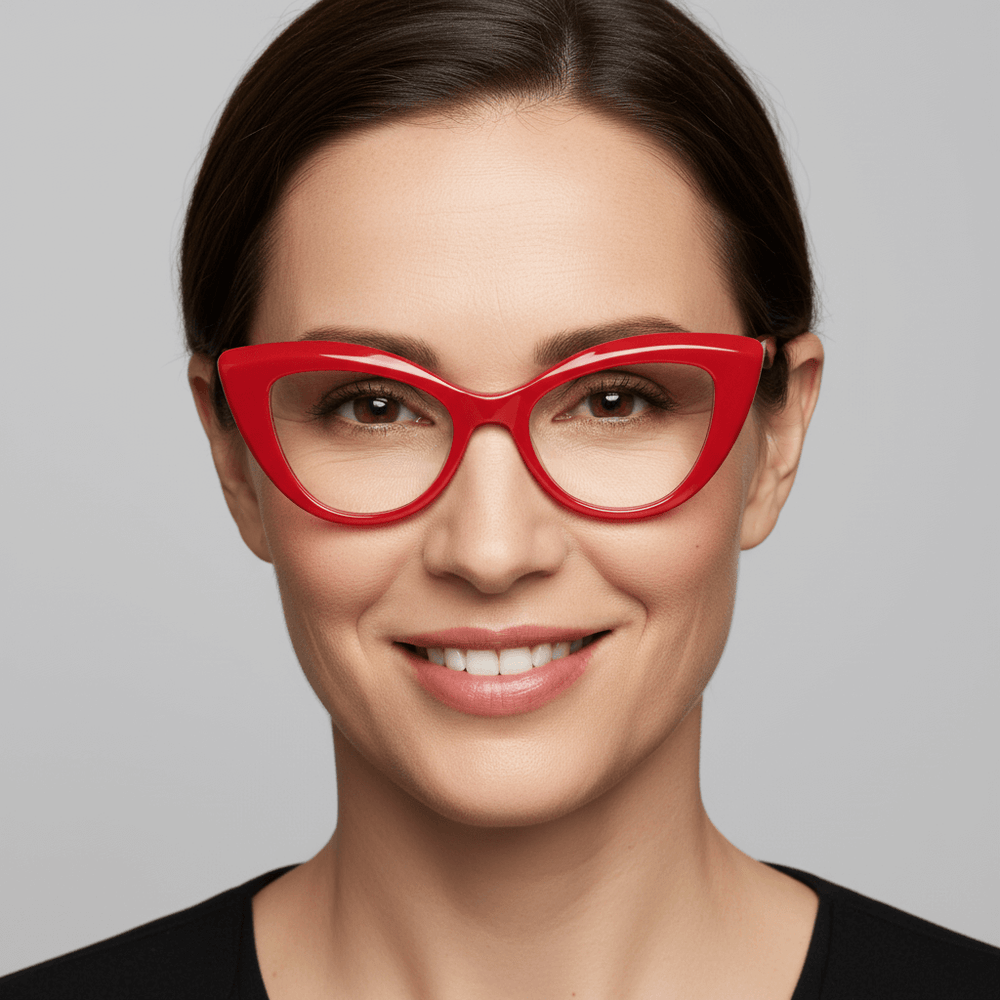 la foto lateral de una mujer usando armazones opticos agatados retro para mujer de cara redonda grande de marca Bonoboss en acetato biodegradable natural de color negro #color_negro