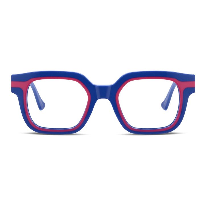 Ibiza lentes ópticos azul vista frontal diseño universal #color_azul
