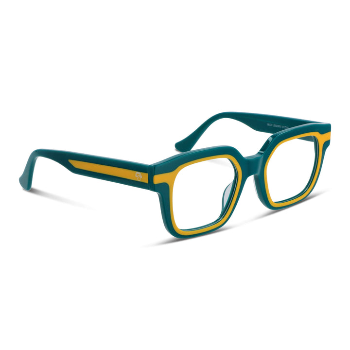 Ibiza anteojos ópticos verde diseño frontal para mujer #color_verde