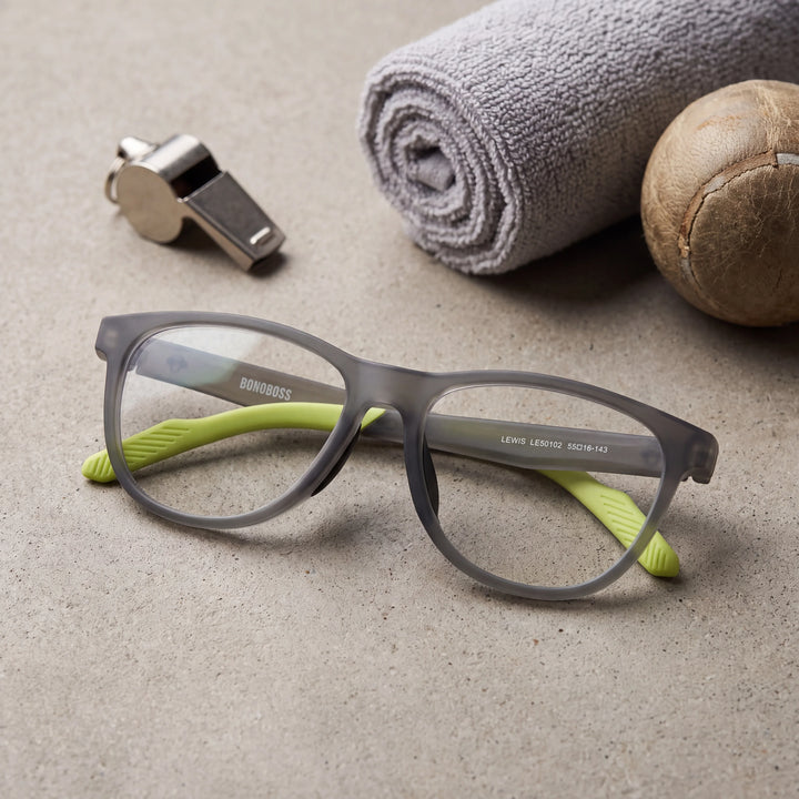 Lentes ópticos deportivos Bonoboss Lewis Verde flatlay deporte #color_verde