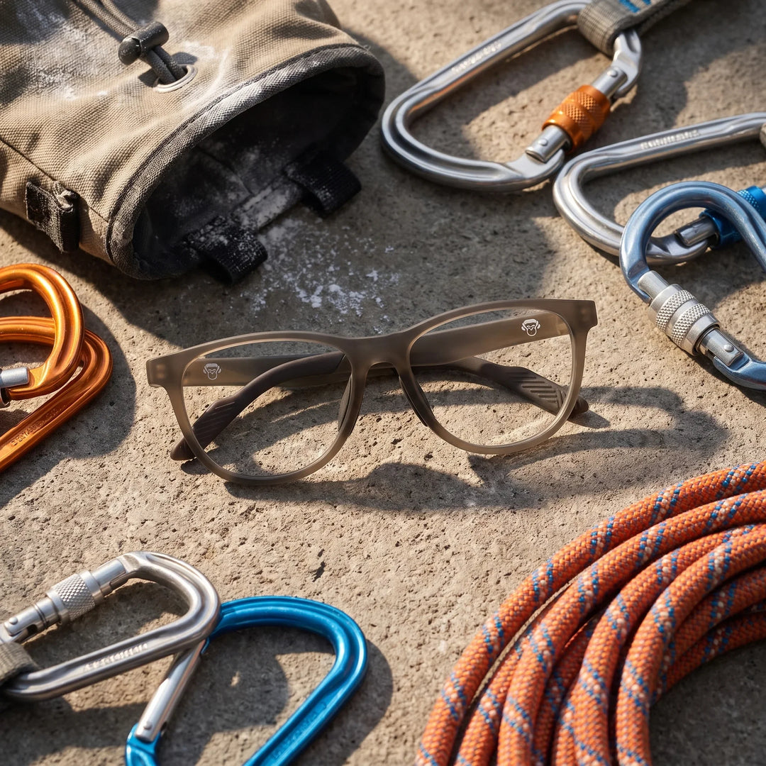 Lentes ópticos deportivos Bonoboss Lewis Champagne escalada gear #editorial_lifestyle1 #color_champagne