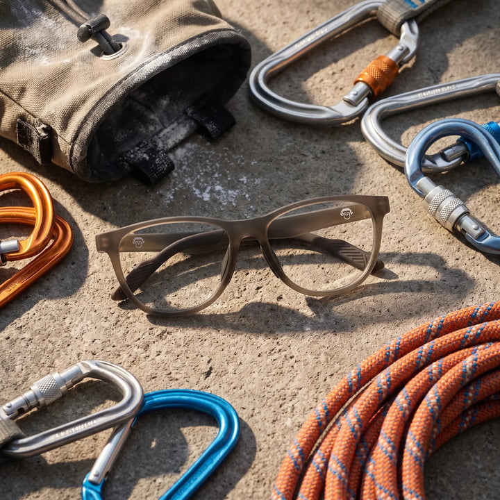 Lentes ópticos deportivos Bonoboss Lewis Champagne escalada gear #editorial_lifestyle1 #color_champagne
