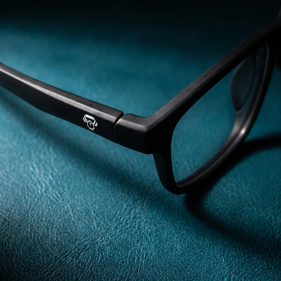 Lentes ópticos deportivos Bonoboss Bryant Negro detalle bisagra #color_negro