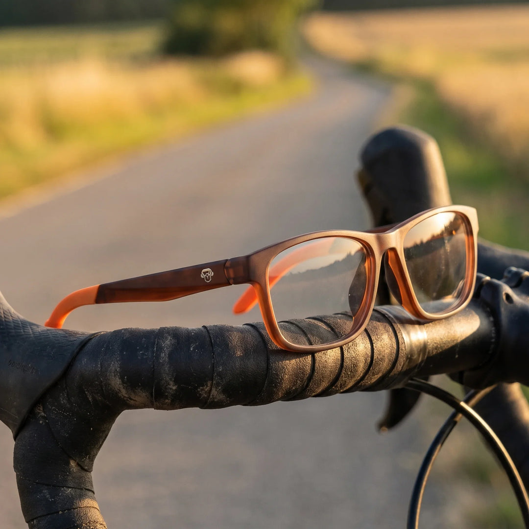 Lentes ópticos deportivos Bonoboss Bryant Naranjo bici manubrio #editorial_lifestyle3 #color_naranjo