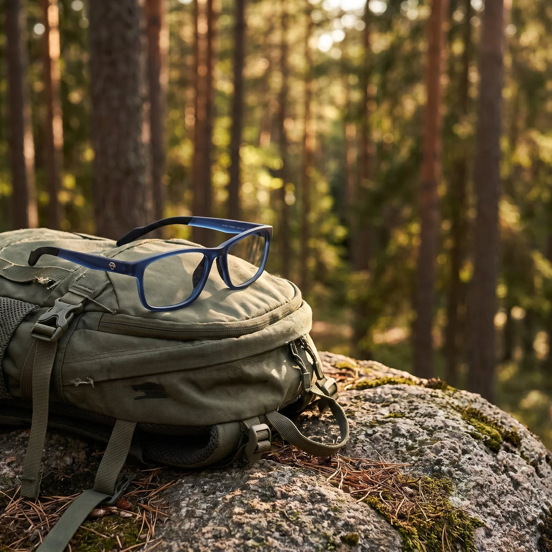 Lentes ópticos deportivos Bonoboss Bryant Azul cerro mochila #color_azul