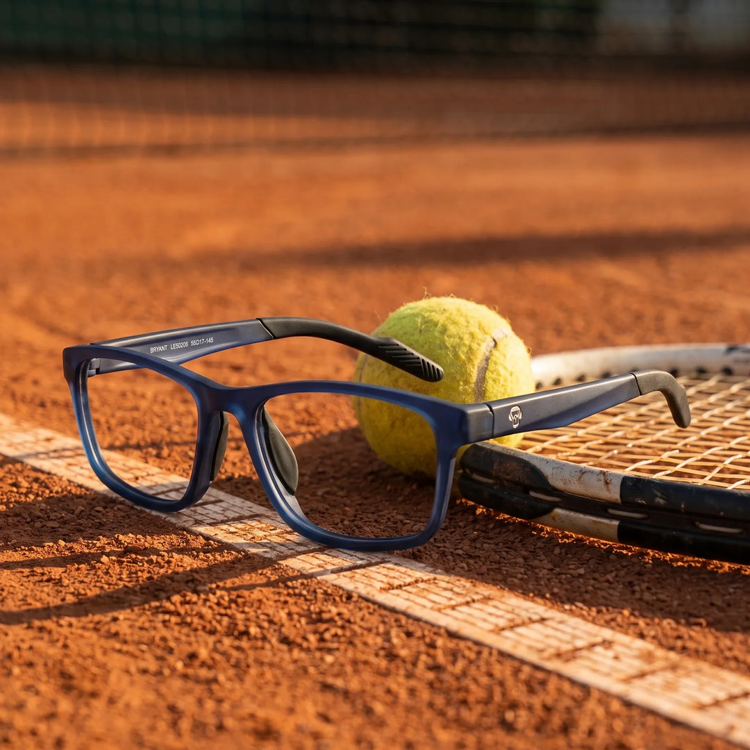 Lentes ópticos deportivos Bonoboss Bryant Azul tenis cancha #editorial_lifestyle4 #color_azul