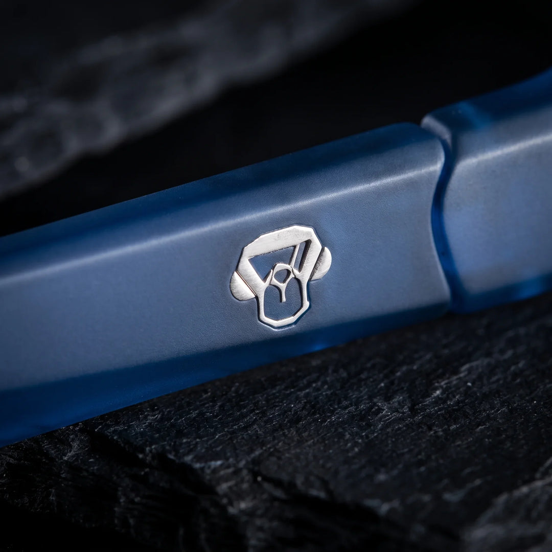 Lentes ópticos deportivos Bonoboss Bryant Azul detalle logo emblema #color_azul