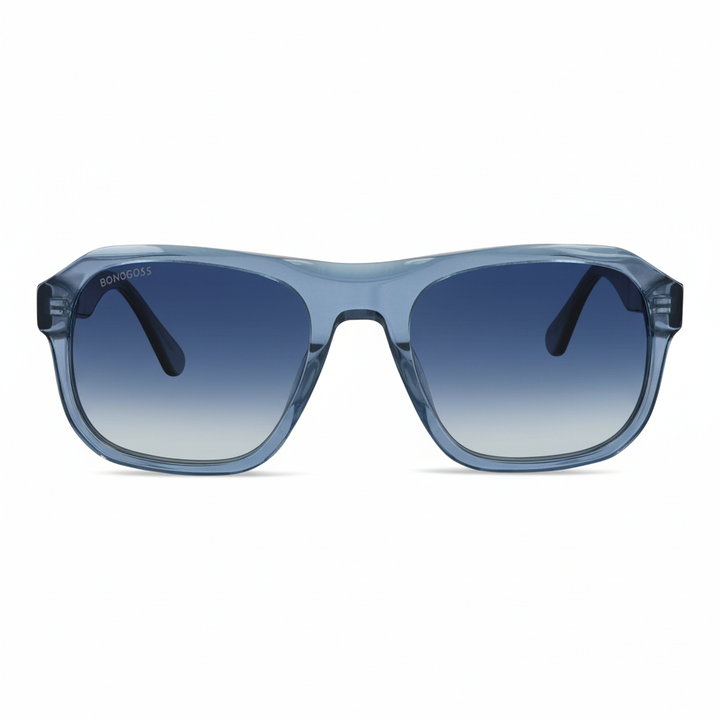 lentes de sol polarizados rectangulares oversized retro para hombre y mujer Bonoboss modelo Tom #color_azul