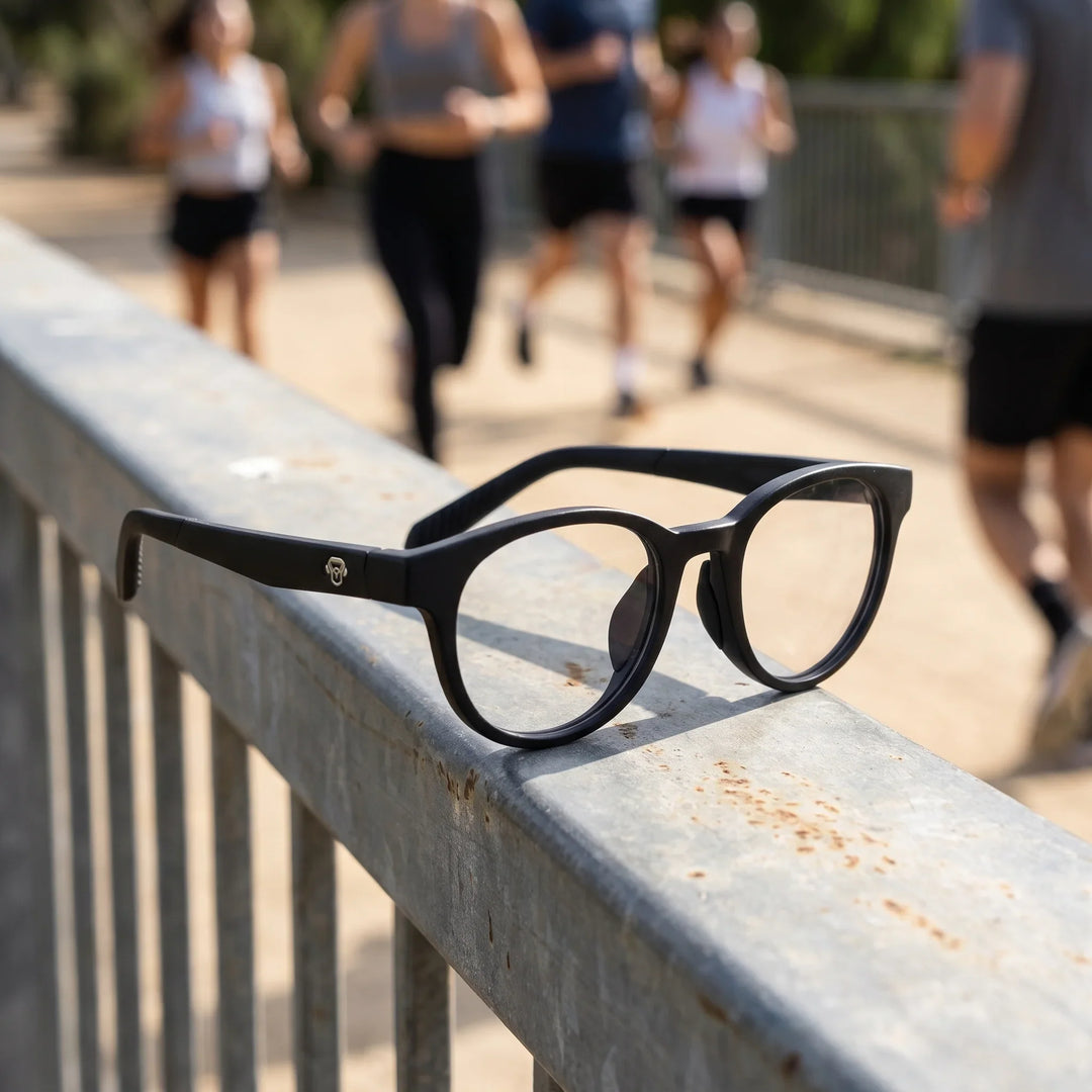 Lentes ópticos deportivos Bonoboss Simone Negro baranda corredores #editorial_lifestyle2 #color_negro