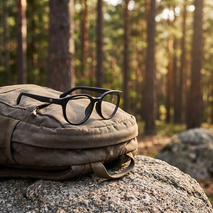 Lentes ópticos deportivos Bonoboss Simone Negro cerro mochila #editorial_lifestyle3 #color_negro