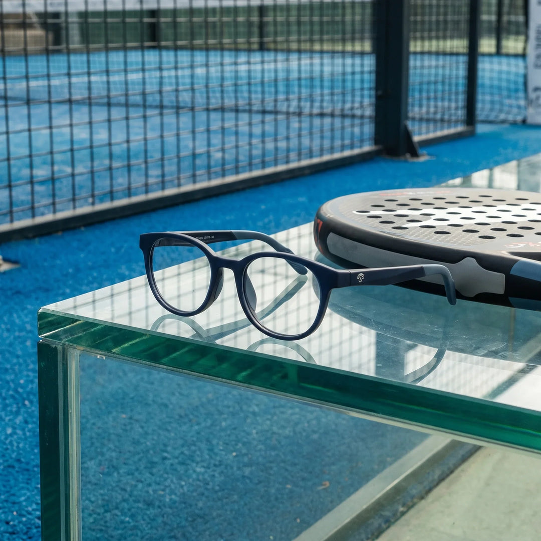 Lentes ópticos deportivos Bonoboss Simone Azul padel cancha #editorial_lifestyle3 #color_azul