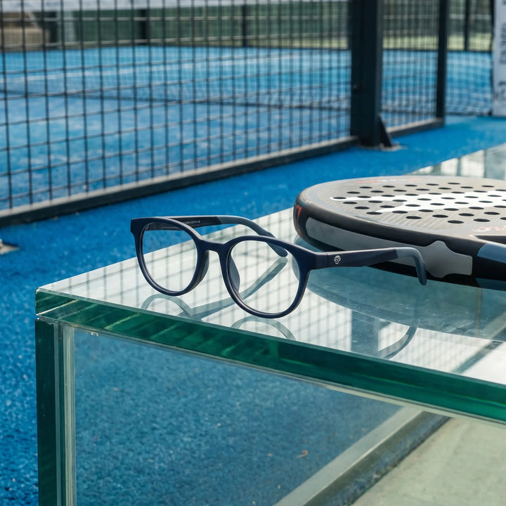 Lentes ópticos deportivos Bonoboss Simone Azul padel cancha #editorial_lifestyle3 #color_azul