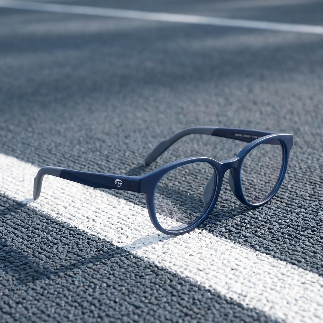 Lentes ópticos deportivos Bonoboss Simone Azul running pista #editorial_lifestyle4 #color_azul
