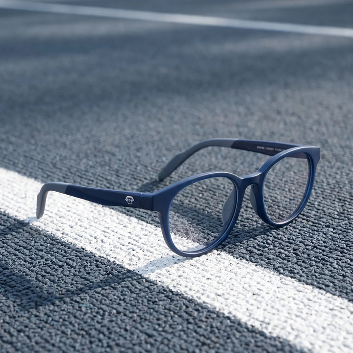 Lentes ópticos deportivos Bonoboss Simone Azul running pista #editorial_lifestyle4 #color_azul