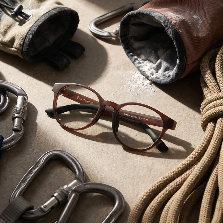 Lentes ópticos deportivos Bonoboss Simone Champagne escalada gear #editorial_lifestyle2 #color_champagne