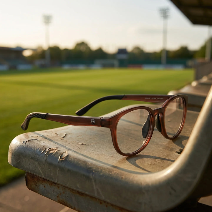 Lentes ópticos deportivos Bonoboss Simone Champagne estadio asiento #color_champagne