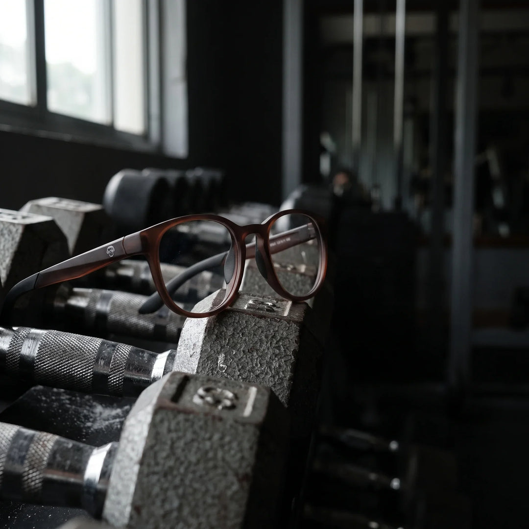 Lentes ópticos deportivos Bonoboss Simone Champagne gym mancuerna #color_champagne
