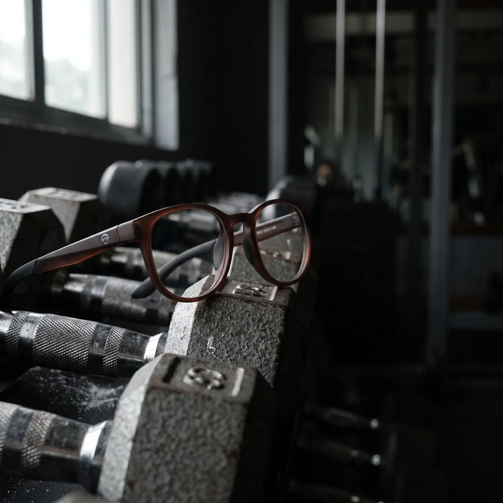 Lentes ópticos deportivos Bonoboss Simone Champagne gym mancuerna #color_champagne