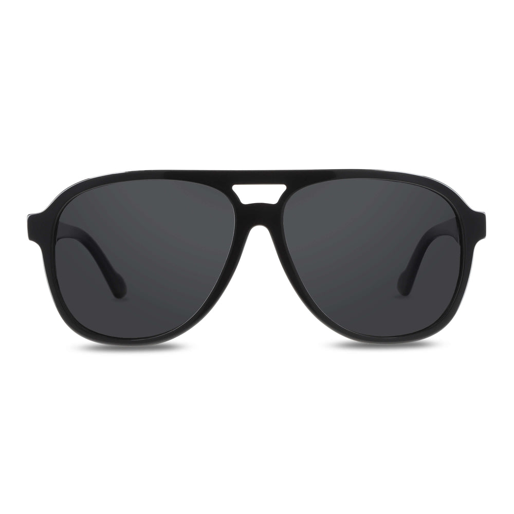 Orson lentes de sol UV400 negro vista angulada 3/4 para mujer #color_negro #foto_frontal