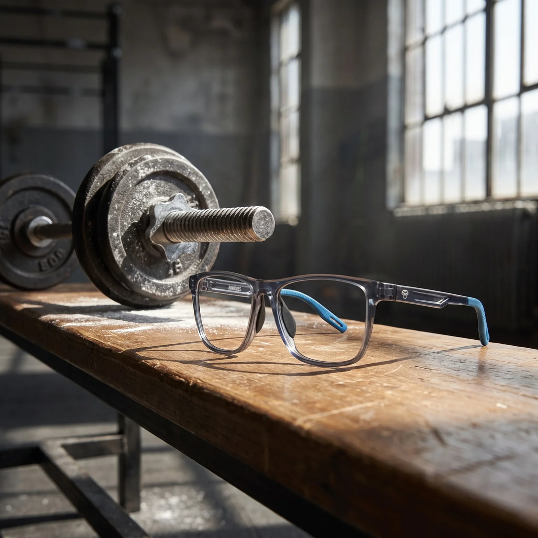 Lentes ópticos deportivos Bonoboss Tyson Azul gym banca #color_azul