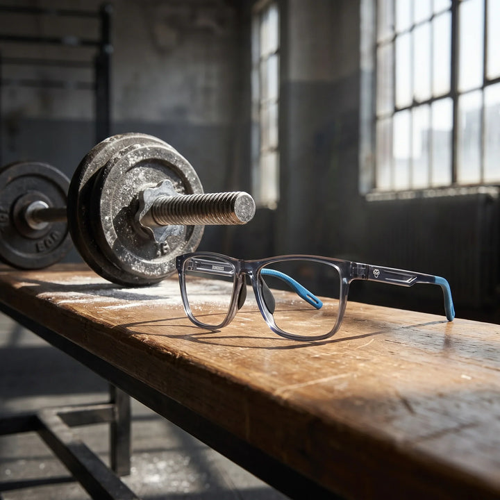 Lentes ópticos deportivos Bonoboss Tyson Azul gym banca #color_azul