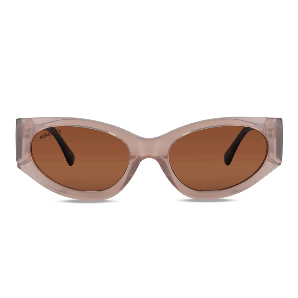 anteojos lentes de sol agatados para mujer de cara redonda grande polarizados con o sin receta optica vista angulada color carey con lentes cafe oscuros #color_carey