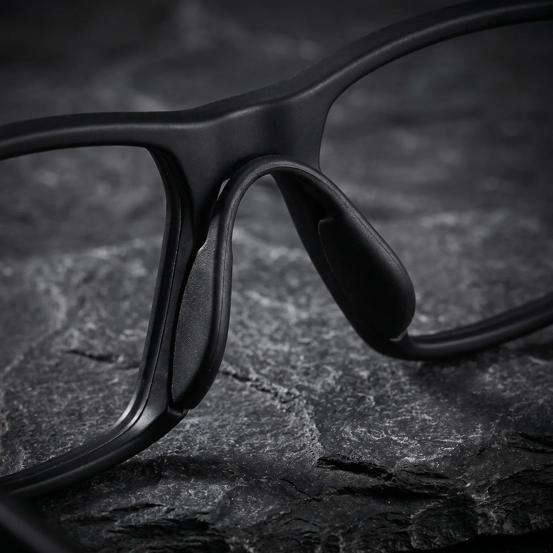 Lentes ópticos deportivos Bonoboss Senna Negro detalle nariz interna #editorial_grip_nariz #color_negro
