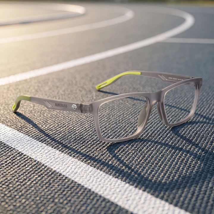 Lentes ópticos deportivos Bonoboss Senna Verde running pista #editorial_lifestyle2 #color_verde