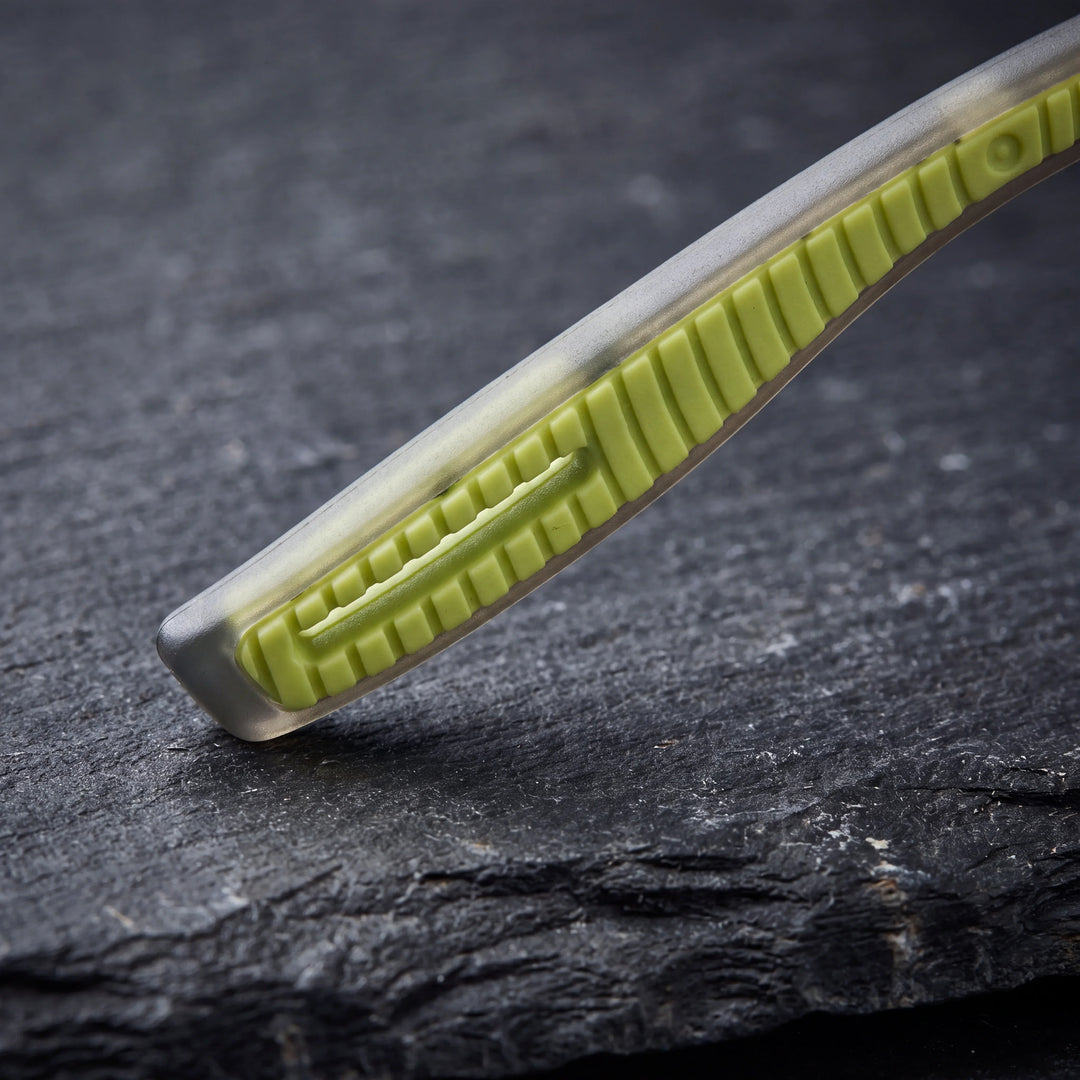 Lentes ópticos deportivos Bonoboss Senna Verde detalle terminal interna #editorial_grip_patas #color_verde