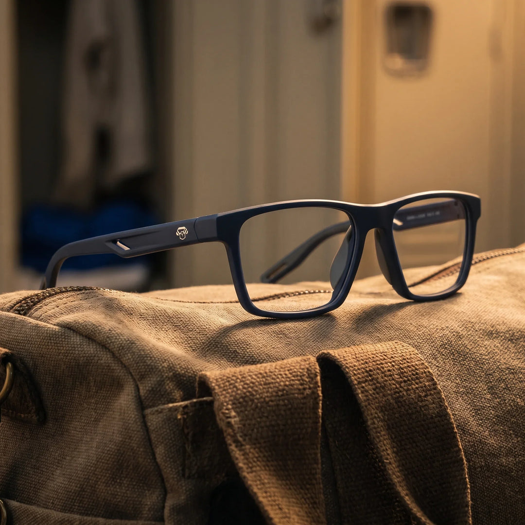 Lentes ópticos deportivos Bonoboss Senna Azul bolso deportivo #editorial_sustentabilidad #color_azul