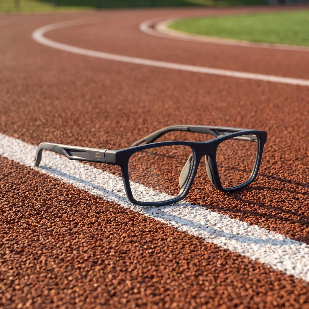 Lentes ópticos deportivos Bonoboss Senna Azul running pista #color_azul