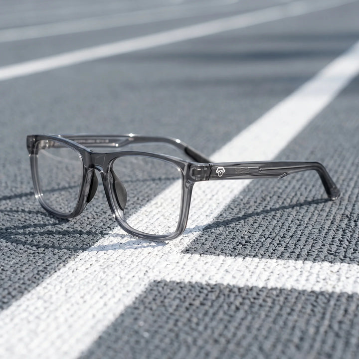 Lentes ópticos deportivos Bonoboss Jordan Gris running pista #editorial_lifestyle1 #color_gris