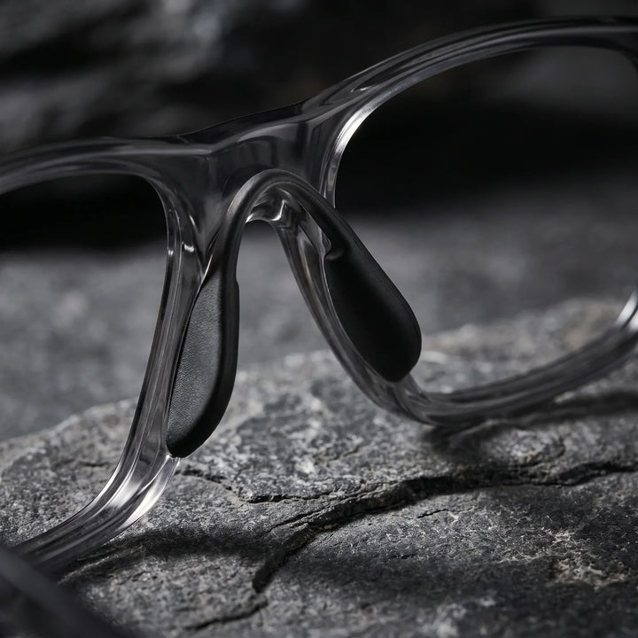Lentes ópticos deportivos Bonoboss Jordan Gris detalle nariz interna #editorial_grip_nariz #color_gris