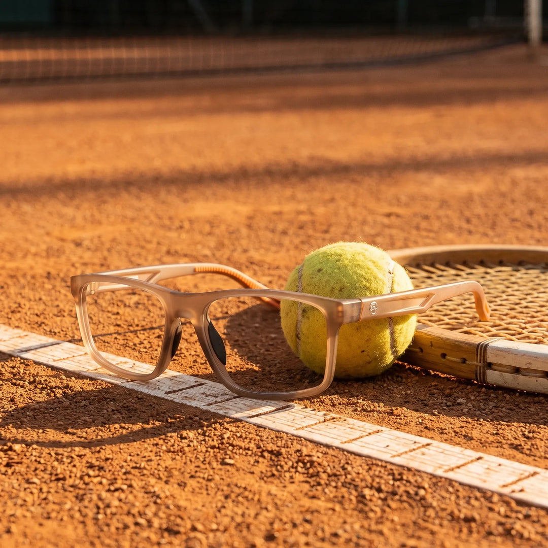 Lentes ópticos deportivos Bonoboss Jordan Naranjo tenis cancha #color_naranjo