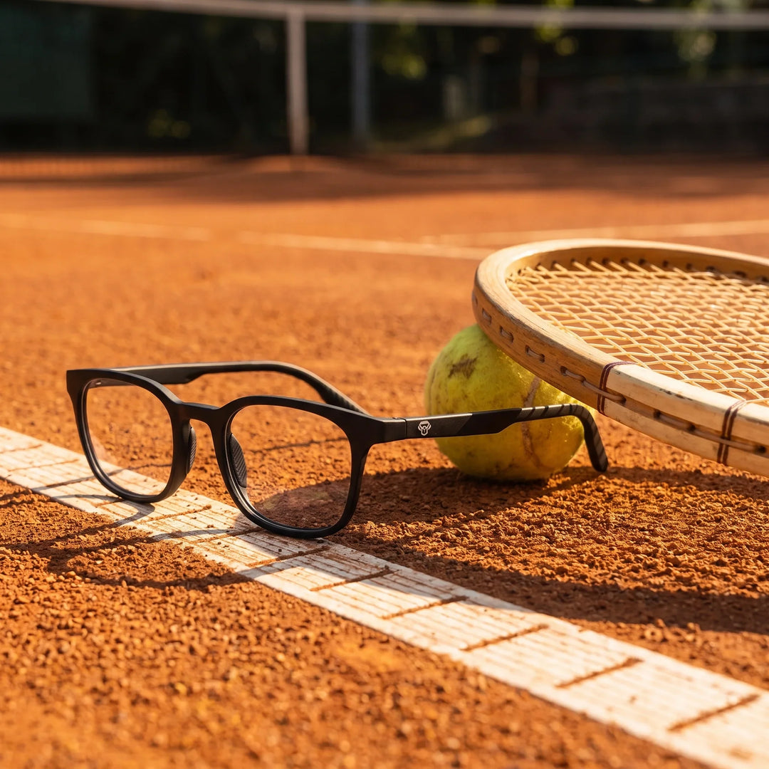 Lentes ópticos deportivos Bonoboss Serena Negro tenis cancha #editorial_lifestyle2 #color_negro